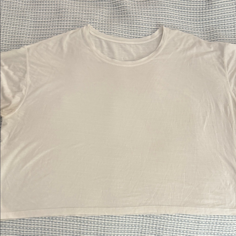 Lululemon White Short Sleeve T-Shirt Sz 12